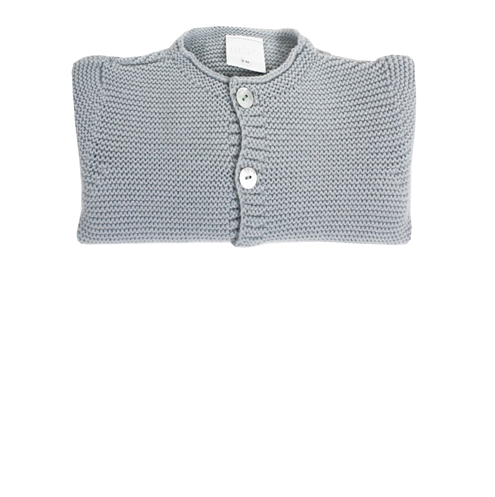 baby knitted cardigan in grey with buttons m&h