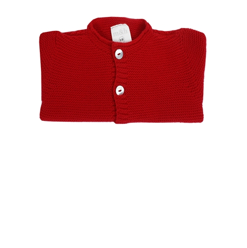 Red buttons knit cardigan