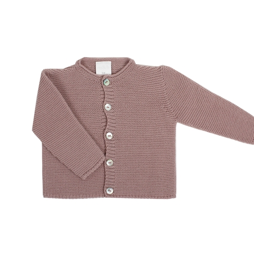 Baby knitted cardigan pastel pink