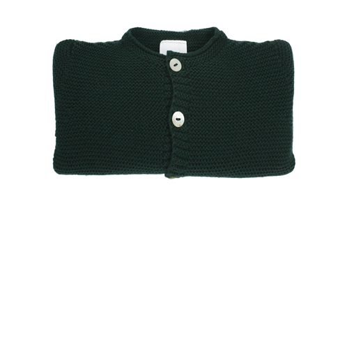 Baby knitted cardigan dark green tone
