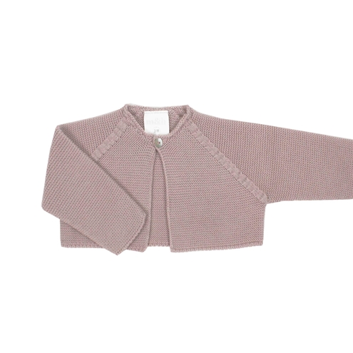 Chaqueta corta rosa palo bebé