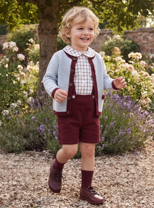 burgundy knit grey 