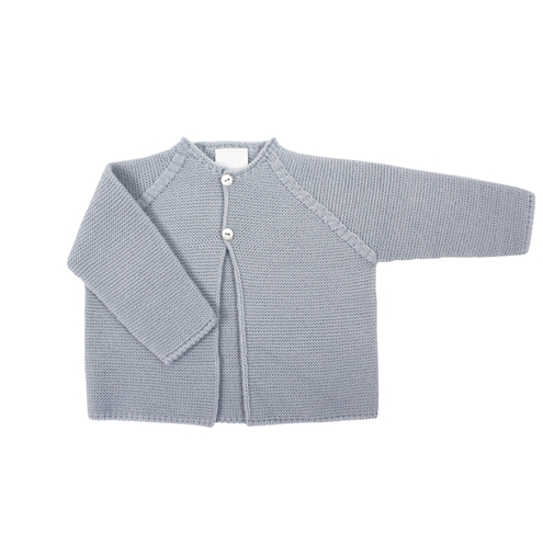 Thick knitted long baby grey cardigan m&h