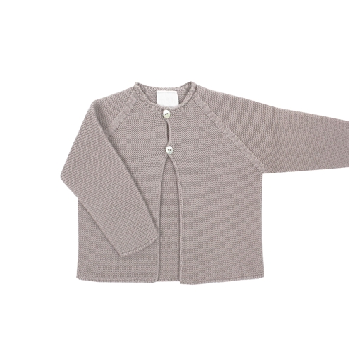 Chaqueta punto beige bebé