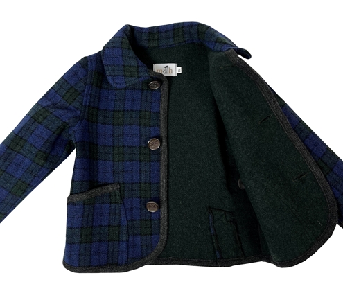 chaquetón autriaco cuadro verde azul