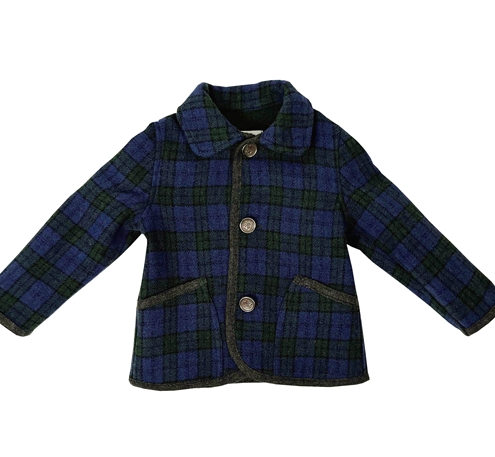 chaquetón autriaco cuadro verde azul