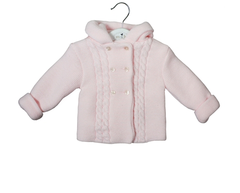 chaquetón ochos rosa bebé