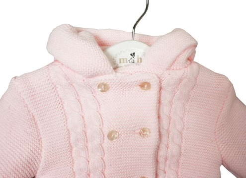 chaquetón ochos rosa bebé