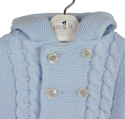 chaquetón punto azul ochos