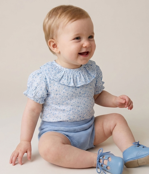 blue knit bloomer