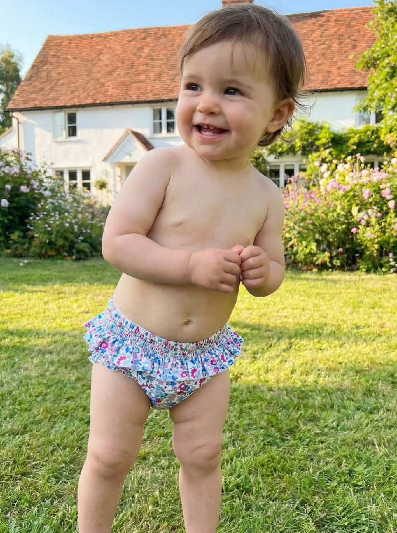 flowers bloomer swimsuit 