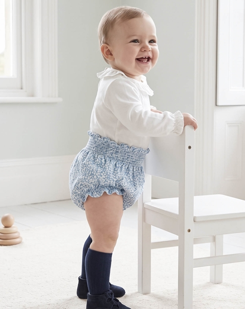 m&h bloomer blue flowers