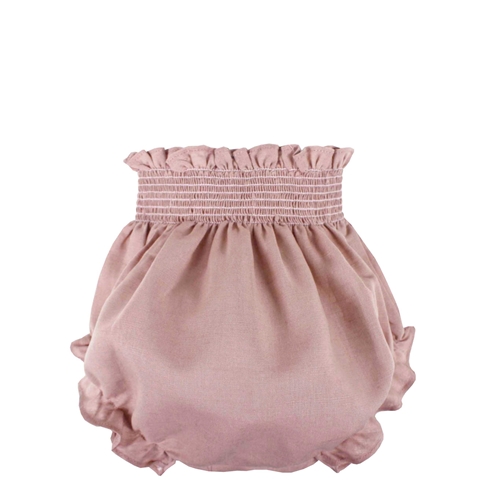 cubrepañal bebé lino rosa palo
