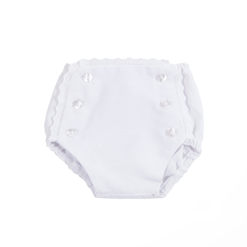 Cubrepañal de piqué blanco 