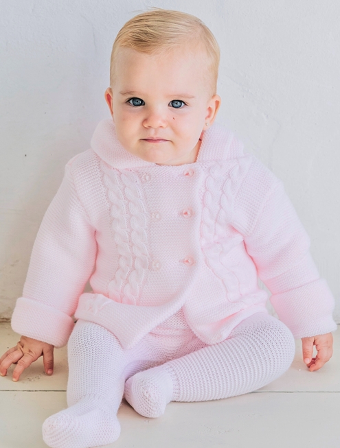 knitted two pieces pink