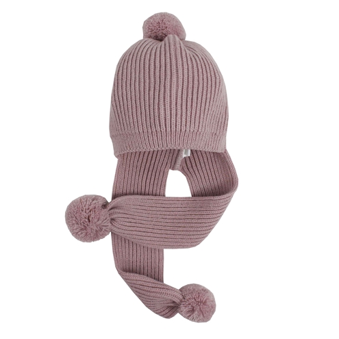 pastel pink bonnet scarf