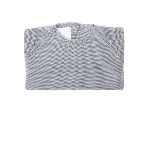 Jersey de bebé gris en punto bobo perlé