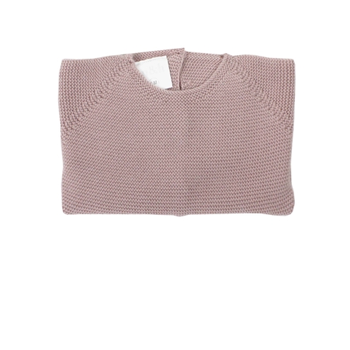 Jersey de bebé rosa palo en punto bobo perlé