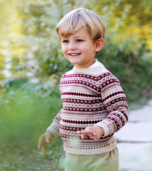 jersey de jacquard burdeos