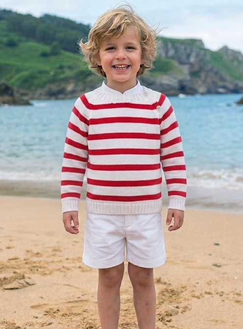 red white sweater