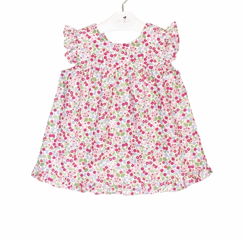 green pink baby dress