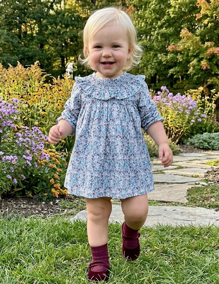 virginia baby dress burgundy