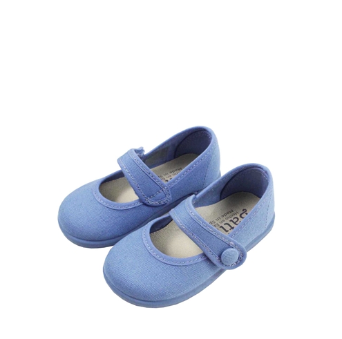 blue canvas shoes