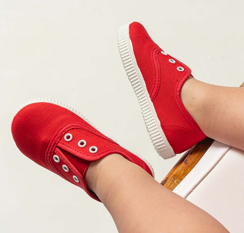 loneta sin cordones roja