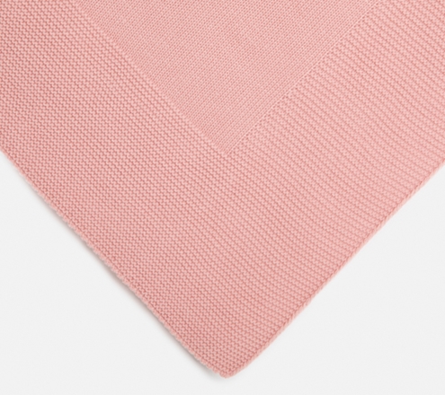 manta de punto rosa palo