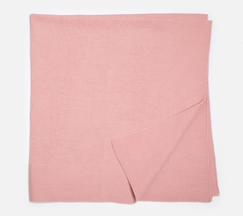 manta de punto rosa palo