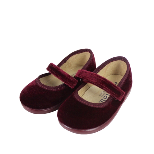 Burgundy cross bar shoes