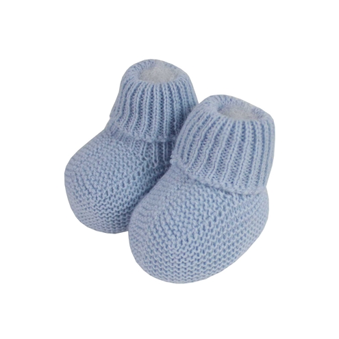 Blue knitted baby shoes m&h