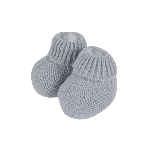 Grey knitted baby shoes m&h