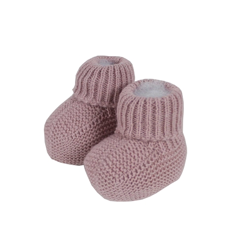 Pastel pink knitted baby shoes m&h