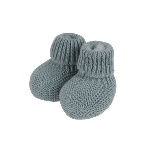 Knitted baby boots aquarelle green m&h