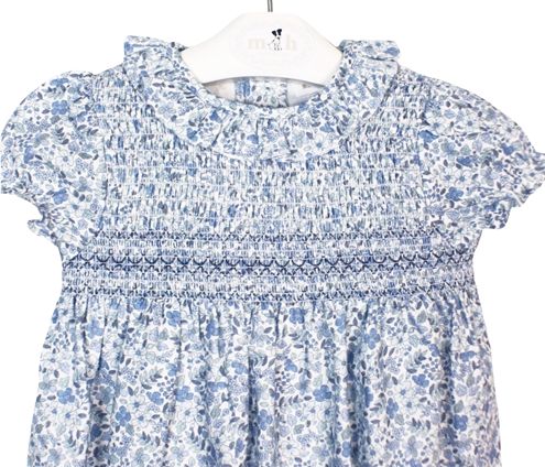 blue flowers romper baby