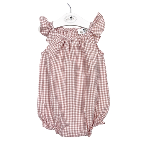 pelele cuadrito rosa palo