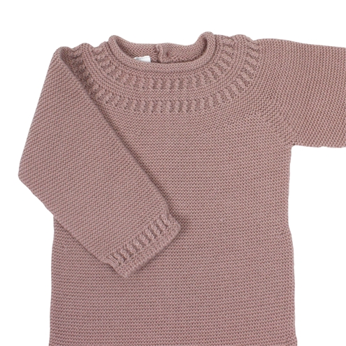 pastel pink knit jumpsuit