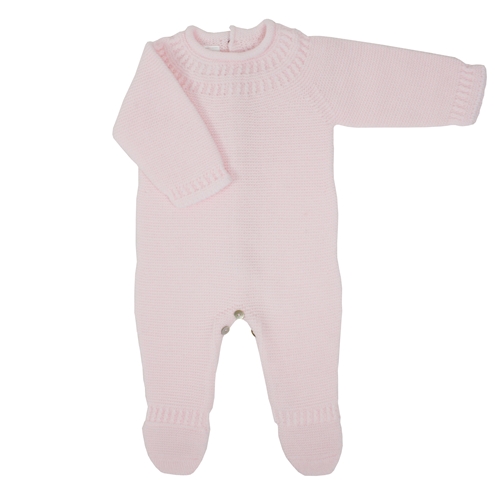 Baby knit romper in pink