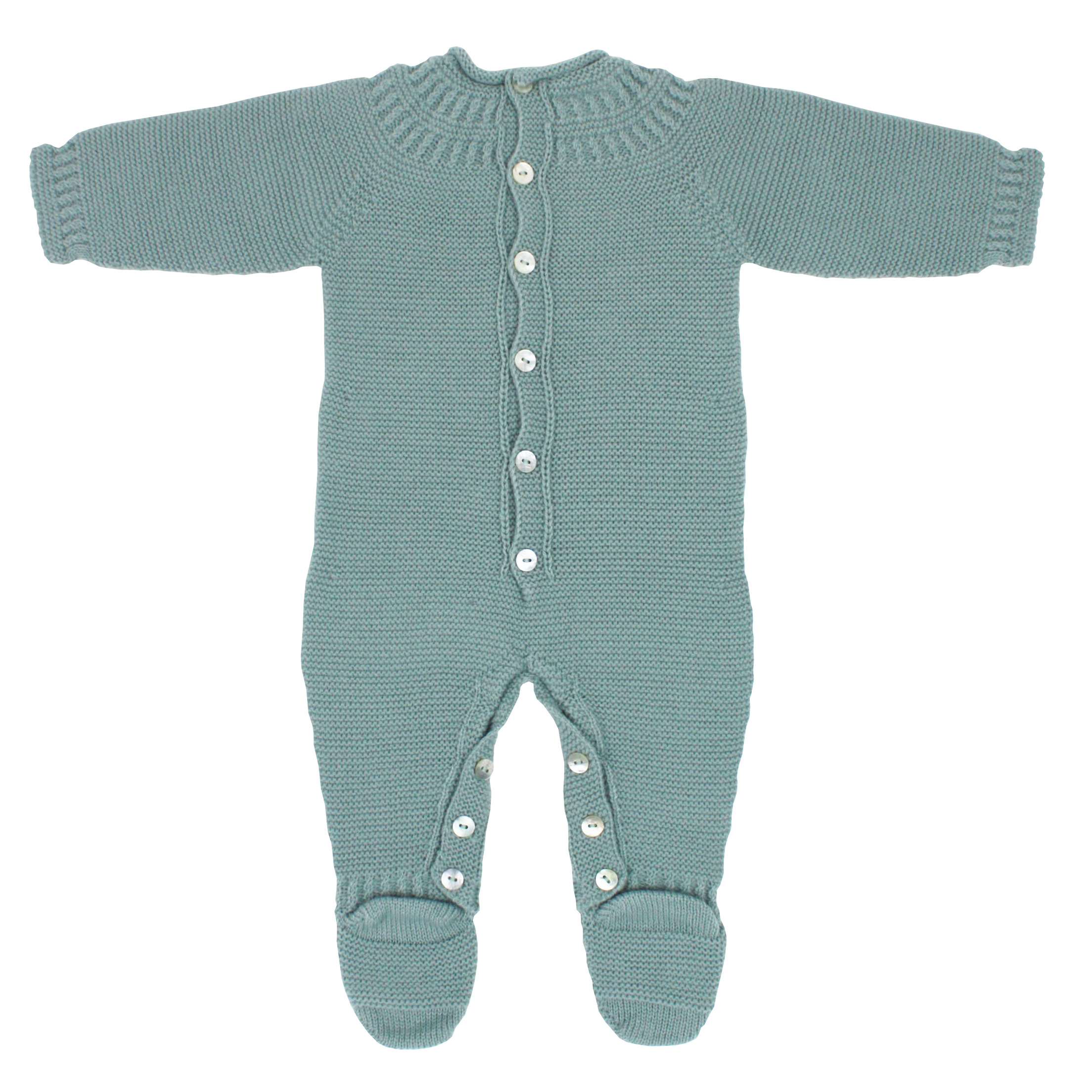 Green knit jumpsuit