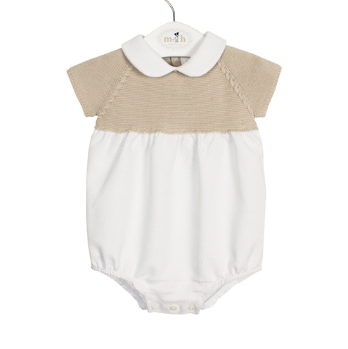 pelele piqué beige
