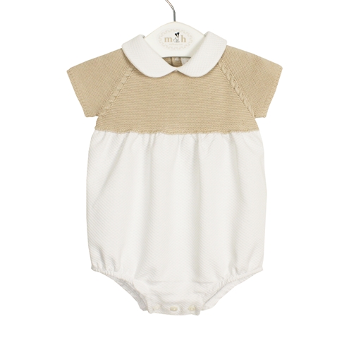 pelele piqué beige