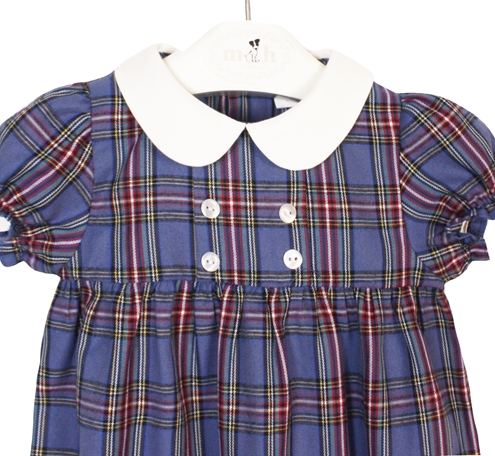 blue tartán romper