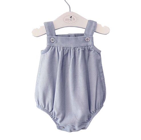 baby romper blue corduroy