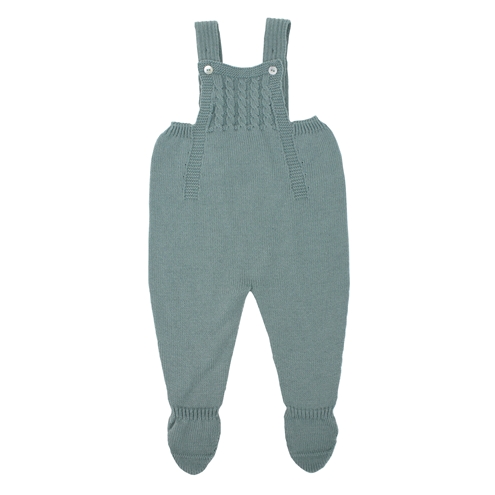 Aquarelle green knit baby dungaree m&h