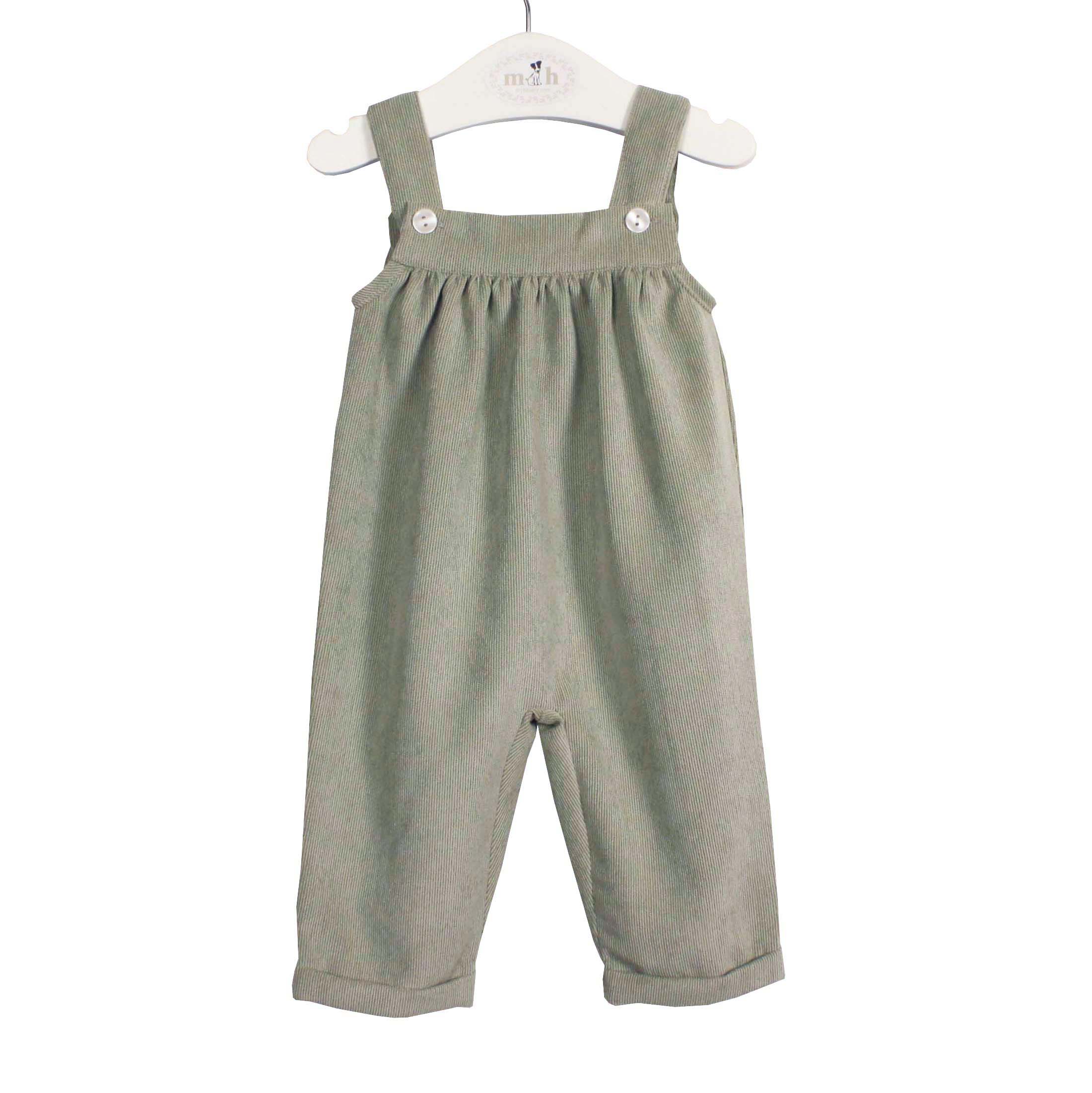 baby romper corduroy green