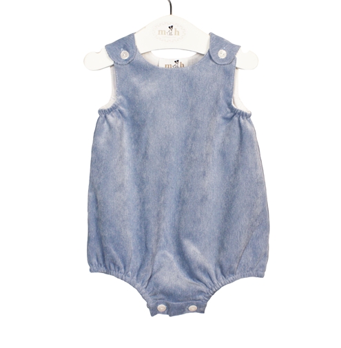 julio baby romper corduroy blue