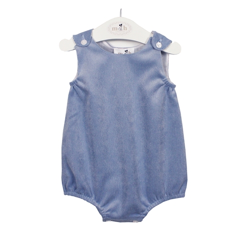 julio baby romper corduroy blue