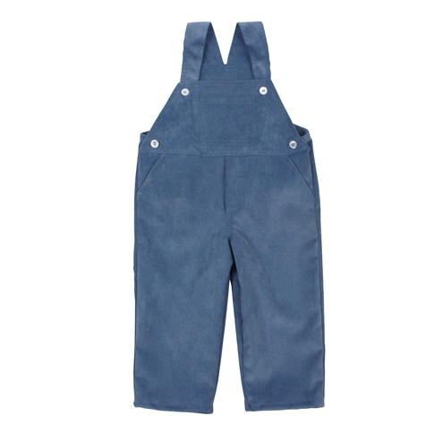 Medium blue corduroy microfiber long romper