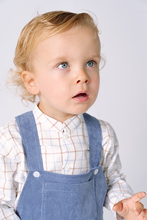 long blue corduroy romper